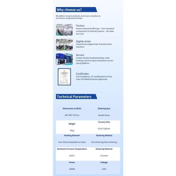 SK Titanium Dental Furnace Zirconia Sintering Furnance Fast Slow Sintering Double Layer