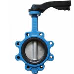 DIN DI Carbon stainless steel gearbox lug butterfly valves with handle manual