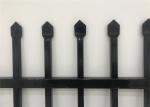 Crimped Spear Stain Black Powder Security Garrison Fencing Panels
