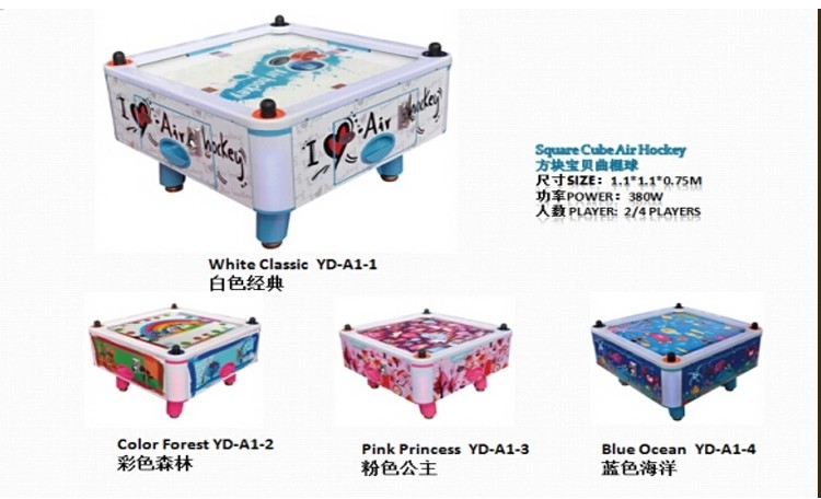 Mini Kids Game Machine Metal Acrylic Air Hockey Table