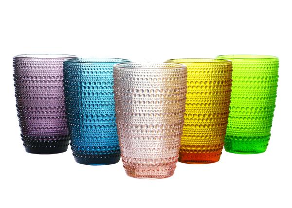 150mm Crystal Solid Colored Vintage Highball Glasses , 370ml Colored Highball
