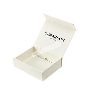 Customized White Collapsible Rigid Boxes Without Magnets For Gifts