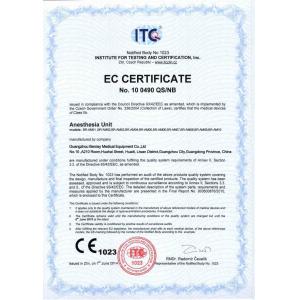 Guangzhou Benray Medical Equipment Co., Ltd. Certifications