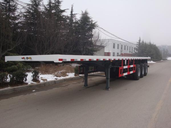 ABS Anti-lock Braking System 3 Axles Flat Bed Truck Trailer for 20FT/40FT