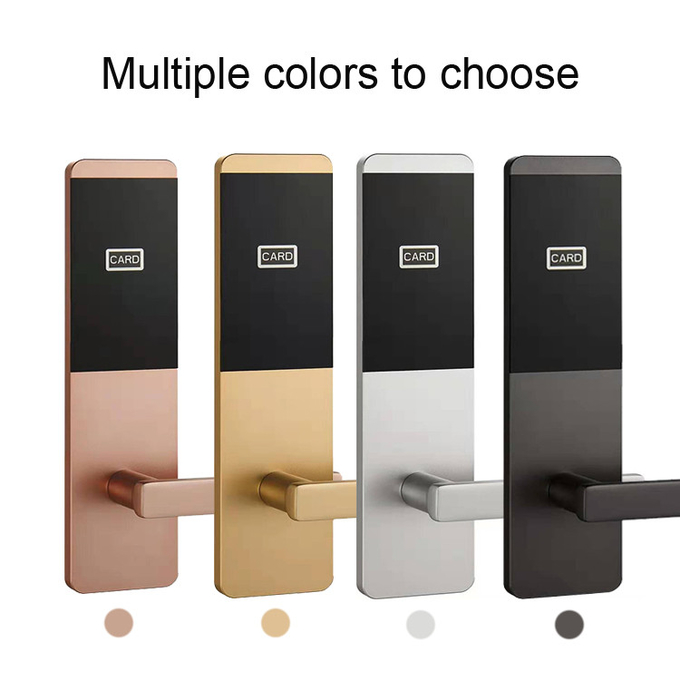 RFID Card Key Hotel Smart Door Locks Aluminum Alloy With Free Management Software