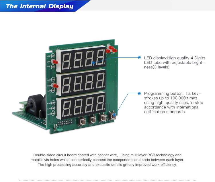 CN-3UIF33 96*96 mm Three Phase A&V&Hz Multi Combined Meter with good quality