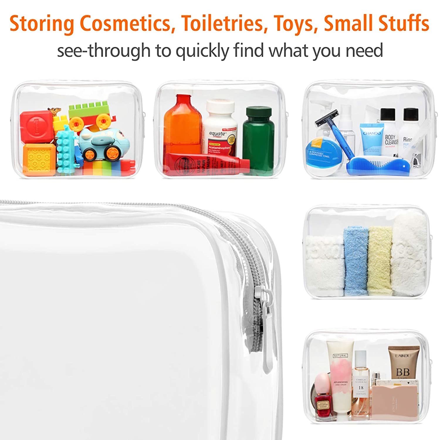 3 Set toiletry bag for travel or daily life