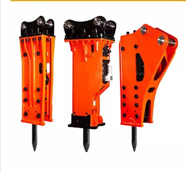 Hyundai Excavator Hydraulic Hammer Crusher Stone Rock Building Tear Down Strong