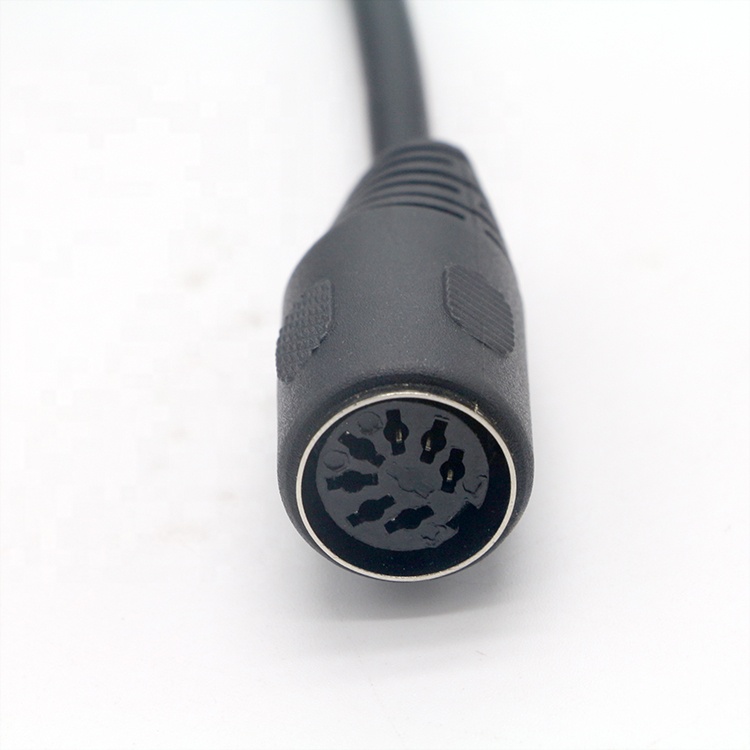 Custom Audio Stereo Midi System Signal Male To Female 7 Pin Din Control Extension Cable For Fender