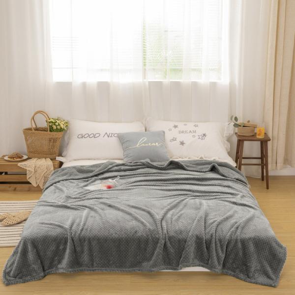 Breathable Lightweight Coral Fleece Blanket for Bed Sofa Chair - Multi Use Throw