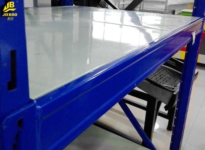 Blue Color Long Span Shelving System Assemble / Non Assemble Columns Custom Size
