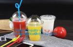600ml PET plastic cup with lid for juice,Food grade 12oz 375ml cold drink