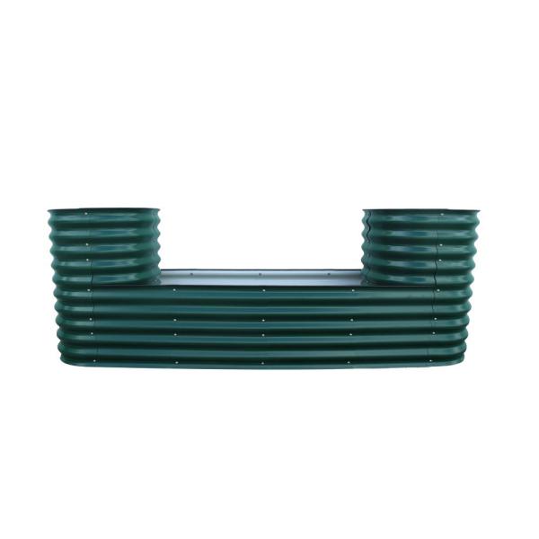 Galvanized Raised Garden Bed Kit 7.9*2*2.6 Ft Metal Planter Box For Vegetables furit herb Outdoor Backyard Dark Green