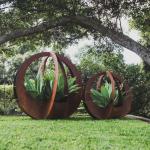 Gnee Garden Large Corten Steel Planters Decorative Outdoor
