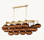 72'' Industrial Style Antique Brass Ceiling Chandelier 110V-240V
