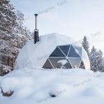 2022 Popular Design Winter Warm Outdoor Glamping Geodesic Dome Tent On Mountains