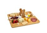 Rectangle Shaped Bamboo Kitchen Supplies , Bamboo Cheese Tray Platter With Knife