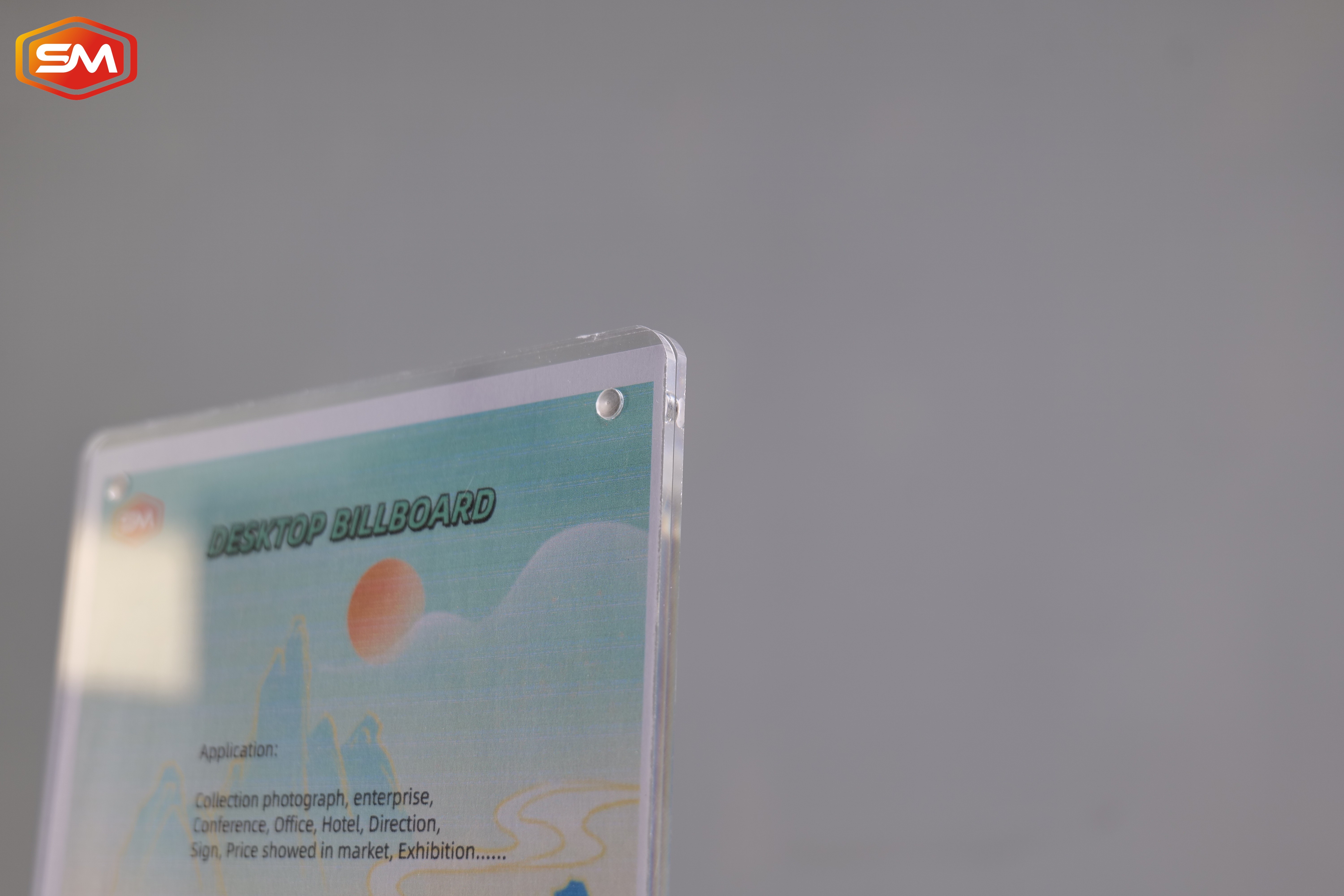 Menu Stand Clear Transparent Magnetic T Style Acrylic Sign Holder Desktop Advertising
