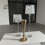 Events Wedding Art Decoration Vase Gold Metal Trumpet Vases Party