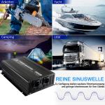 Aluminum 3000W Modified Sine Wave Power Inverter 12V To 110/220V