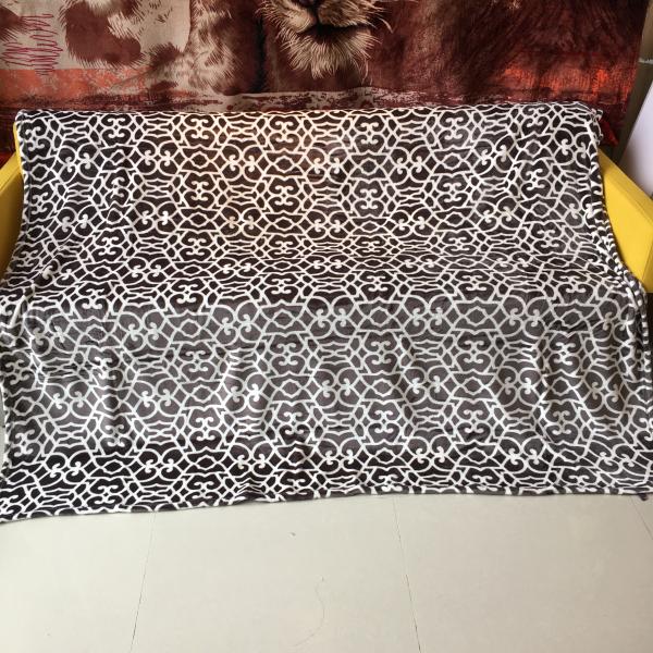 100 Percent Polyester Flannel Print Blanket For Bed Sets / Bathrobes Shrink
