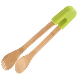 Wholesale Vegetable 20cm 25cm Wooden Cooking Utensils Bamboo Baking Bread Pastry Serving Tongs from china suppliers