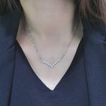 18k Gold Moissanite Diamond Smile Necklace Pendant For Gift Giving