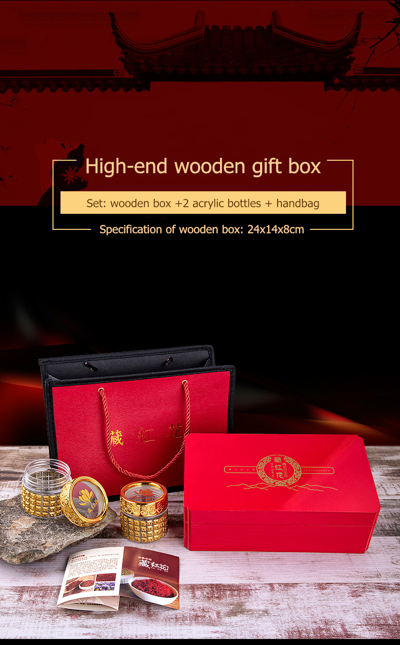 MDF wooden box for tea canister rectangle wooden tea box Storage Gift Red Packaging Wooden Box with velvet insert