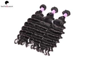Wholesale Free Shedding 6A Remy Hair Weave , Natural Black Deep Wave Hair Extension from china suppliers