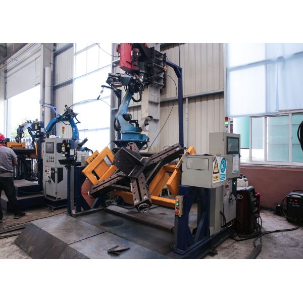 Weld The Base Of Transmission Towers Use Cnc Tower Foot Welding Robot 2pcs Worktables