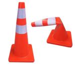High Visibility PVC Road Safety Cones , Warning Reflective Road Cones