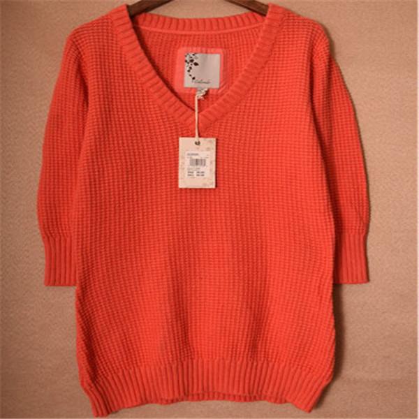 Ladies V Neck Sweaters Long Sweater Fashion And Casual Keep Warm Autumn Cream