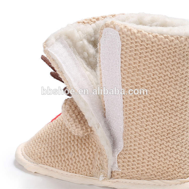 2019 winter Cotton fabric animal cute deer warm indoor infant Walking shoes baby boots