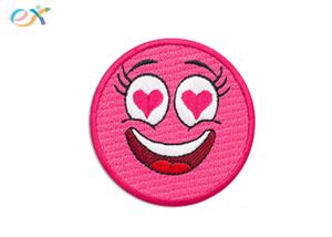 Wholesale Cute Emoji Twill Iron On Embroidered Patches Rayon Thread For Kids Jeans Jacket from china suppliers