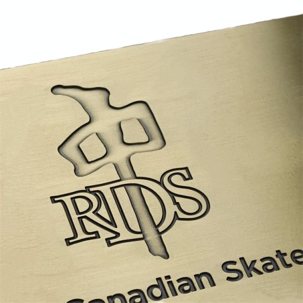 Custom Deep Concave Brass Nameplate With Retro Texture