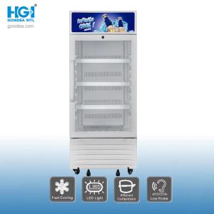 Wholesale Drink Upright Showcase Cooler Glass Door Internal Fan Cooling Chiller 170L from china suppliers