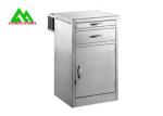 Metal Hospital Ward Equipment Stainless Steel Bedside Table With Drawer