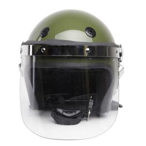 Wholesale Olive Green Anti Riot Helmet with Gas Mask Hook for South America Police &amp; Army FBK from china suppliers