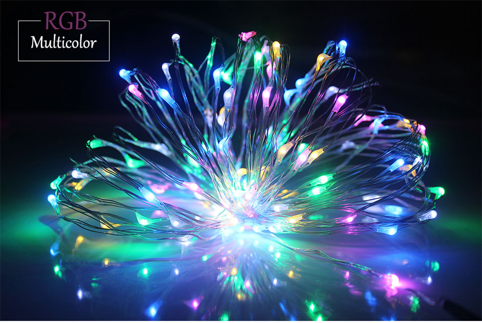 2M 5M 10M 100 LEDS Starry String battery Lights Fairy Micro LED Transparent Copper Wire for Party Christmas Wedding 5 co