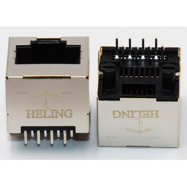 THT / DIP Mounting Vertical RJ45 Jack , RJ45 Ethernet Adapter Tab Up Latch Direction