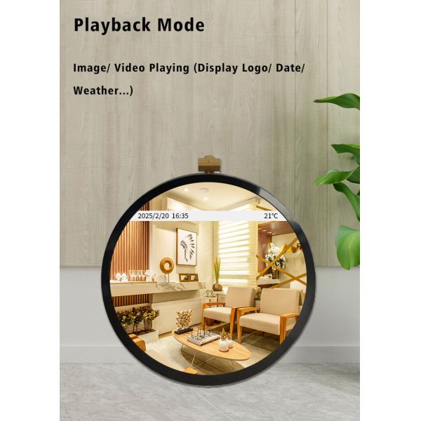 Creative Round LCD Display Circular Advertising Player Android WiFi Wall Mounted Digital Signage for Luxury Retail