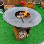 Outdoor Cooking Corten Steel Hemisphere Fire Pit D1000mm Abrasion Resistance