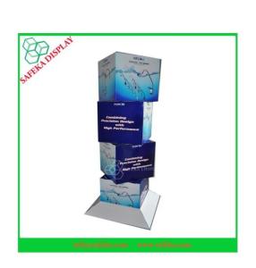 Wholesale 350g CCNB + K5 Corrugated cardboard Material cube cardboard display stands from china suppliers