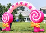 Pink Children'S Birthday Party Decoration Inflatable Candy Floss Arch For