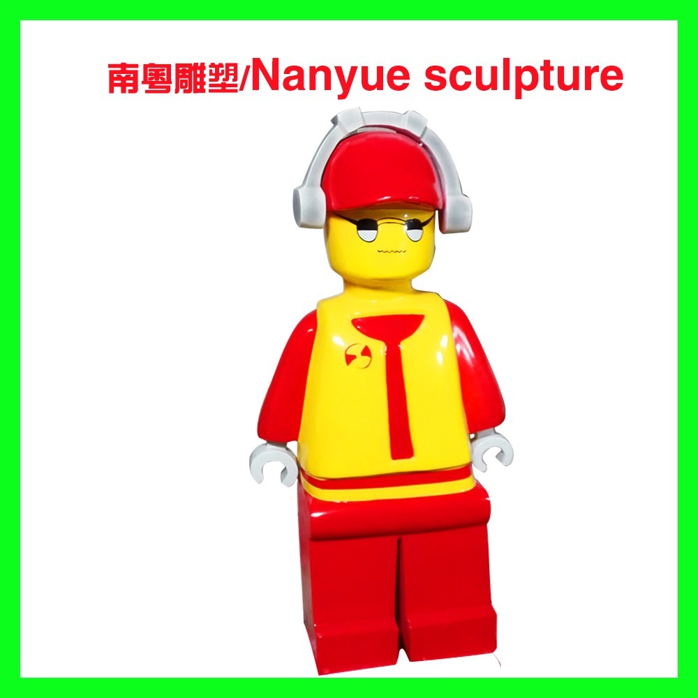 cartoon statue lego character statue life size colorful as decoration model in children amusement garden