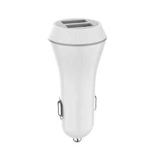 Wholesale PC ABS FCC ROHS 5V2.1A Dual Iphone Car Charger from china suppliers