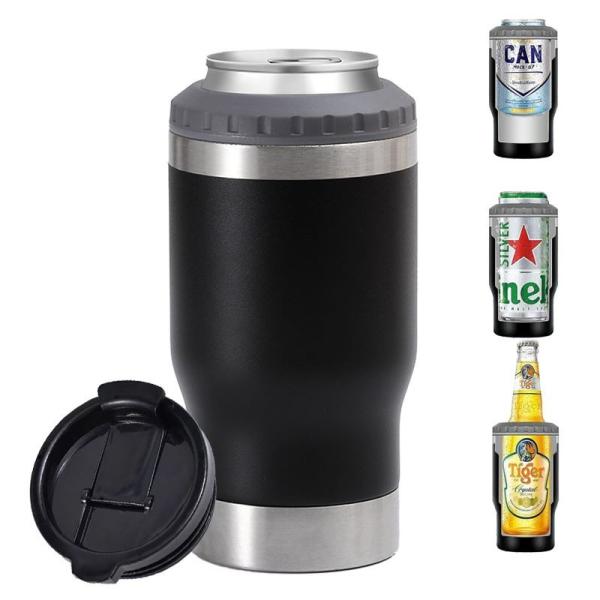 Customized Insulated Skinny Double Walled Stainless Steel Cup Holder Metal Beer
