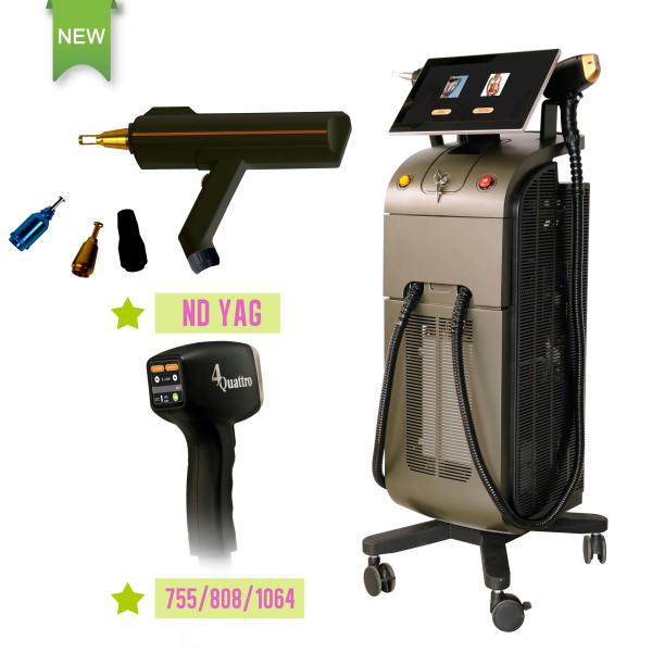Newest 2022 808nm Diode Laser Hair Removal Yag Tattoo Remover Machine for