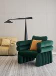 Living Room Velvet Single Lounge Sofa Chair Italian Minimalist Hotel Furniture