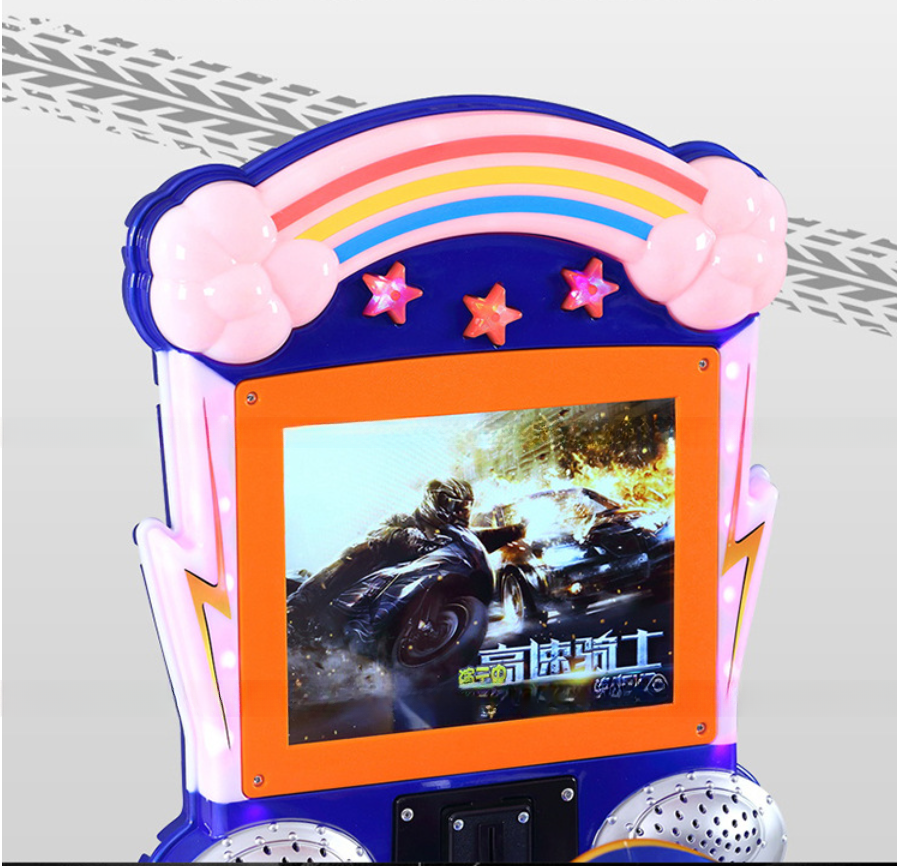 Indoor game center coin operated crazy children motorcycle kiddie rides with MP5 music